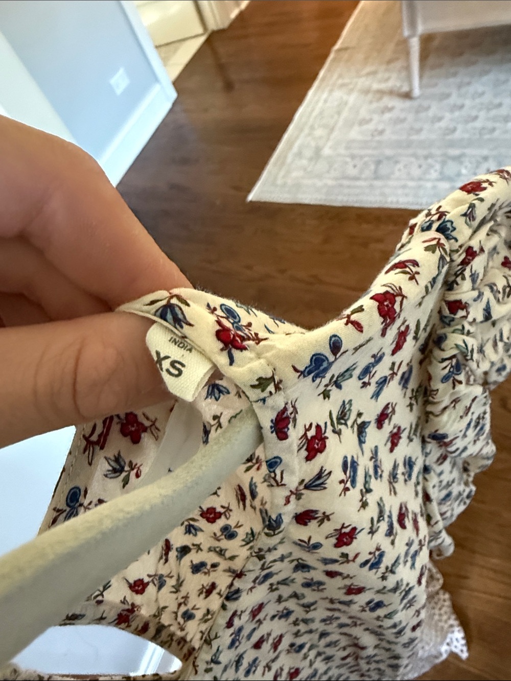 Doen Cream Maxi Dress with Pink and Green Floral Print - Picture 7 of 7